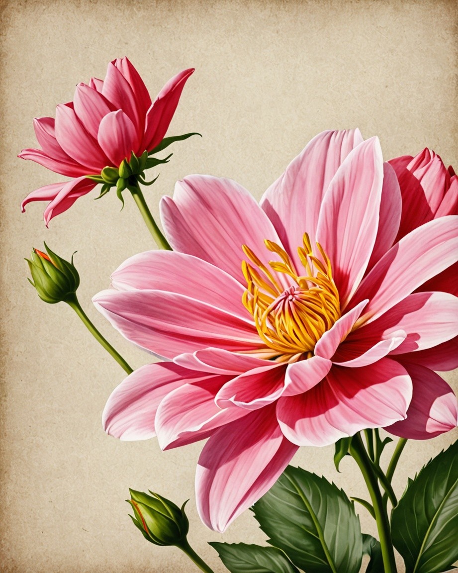 Vintage Botanical Floral Art Print