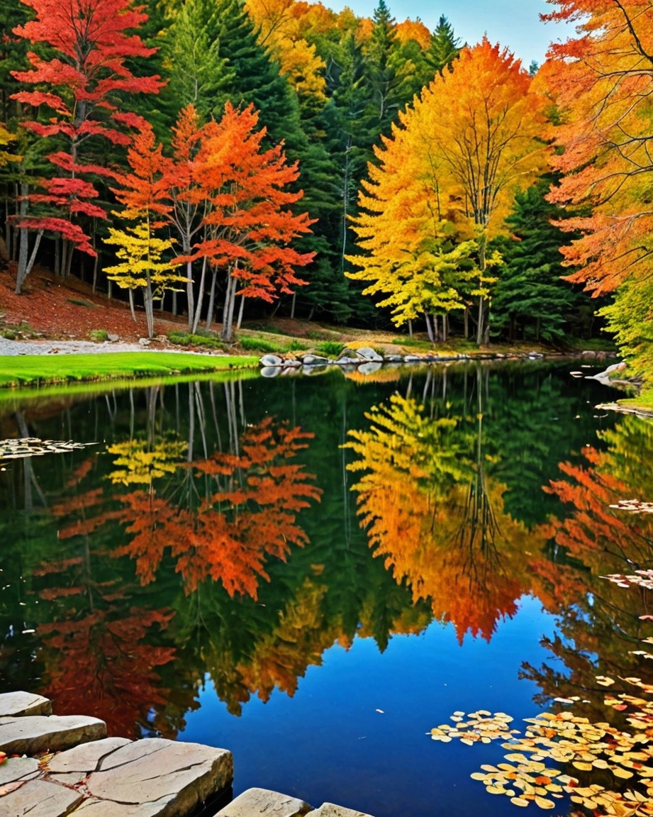 Autumn Forest Lake Print