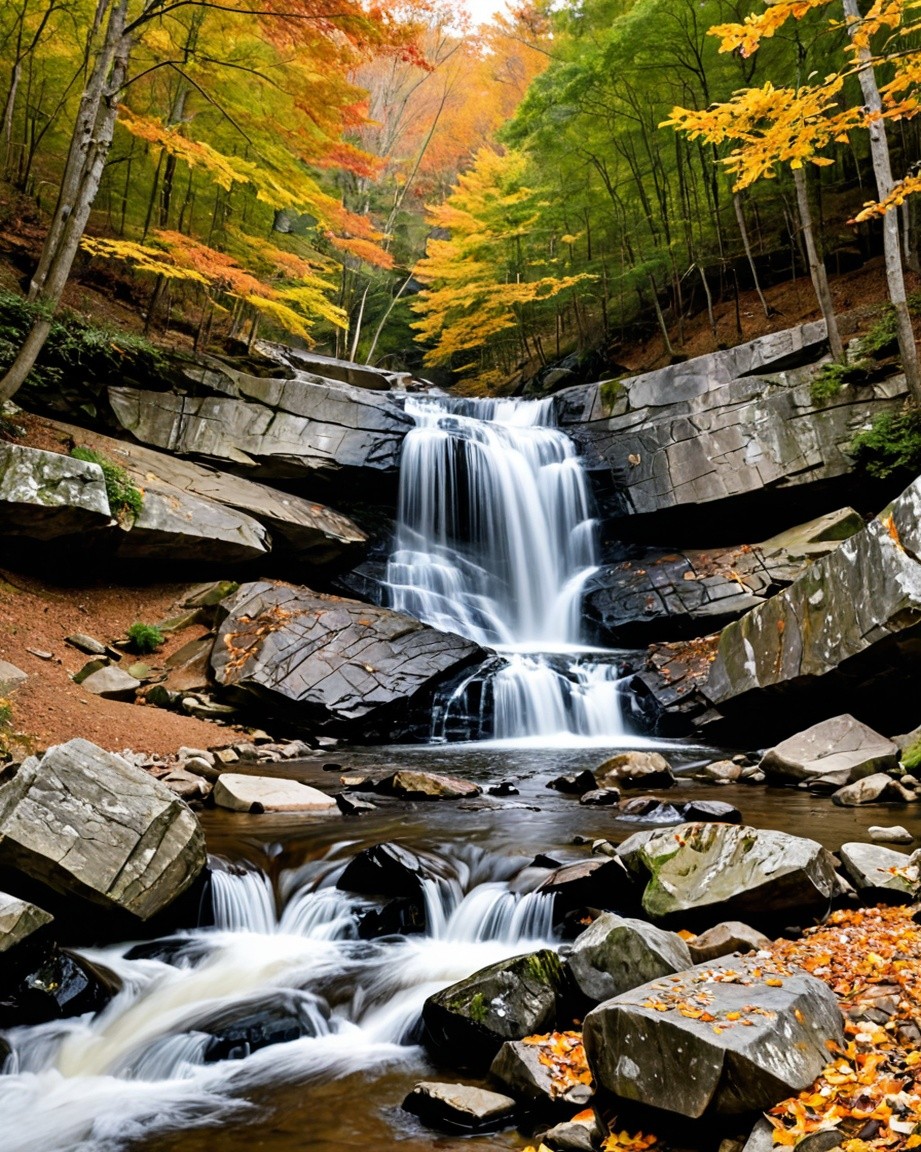 Scenic Waterfall Canvas Print
