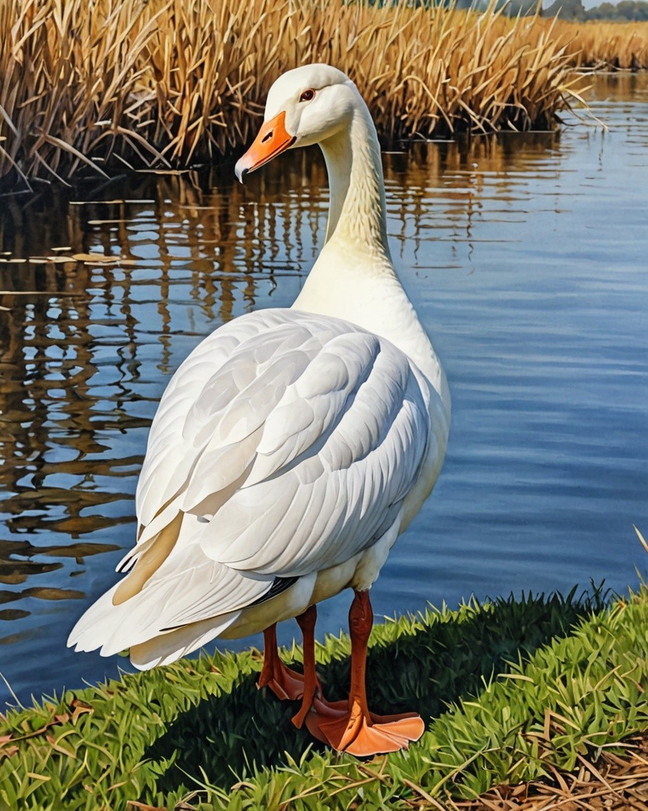 White Goose Painting
