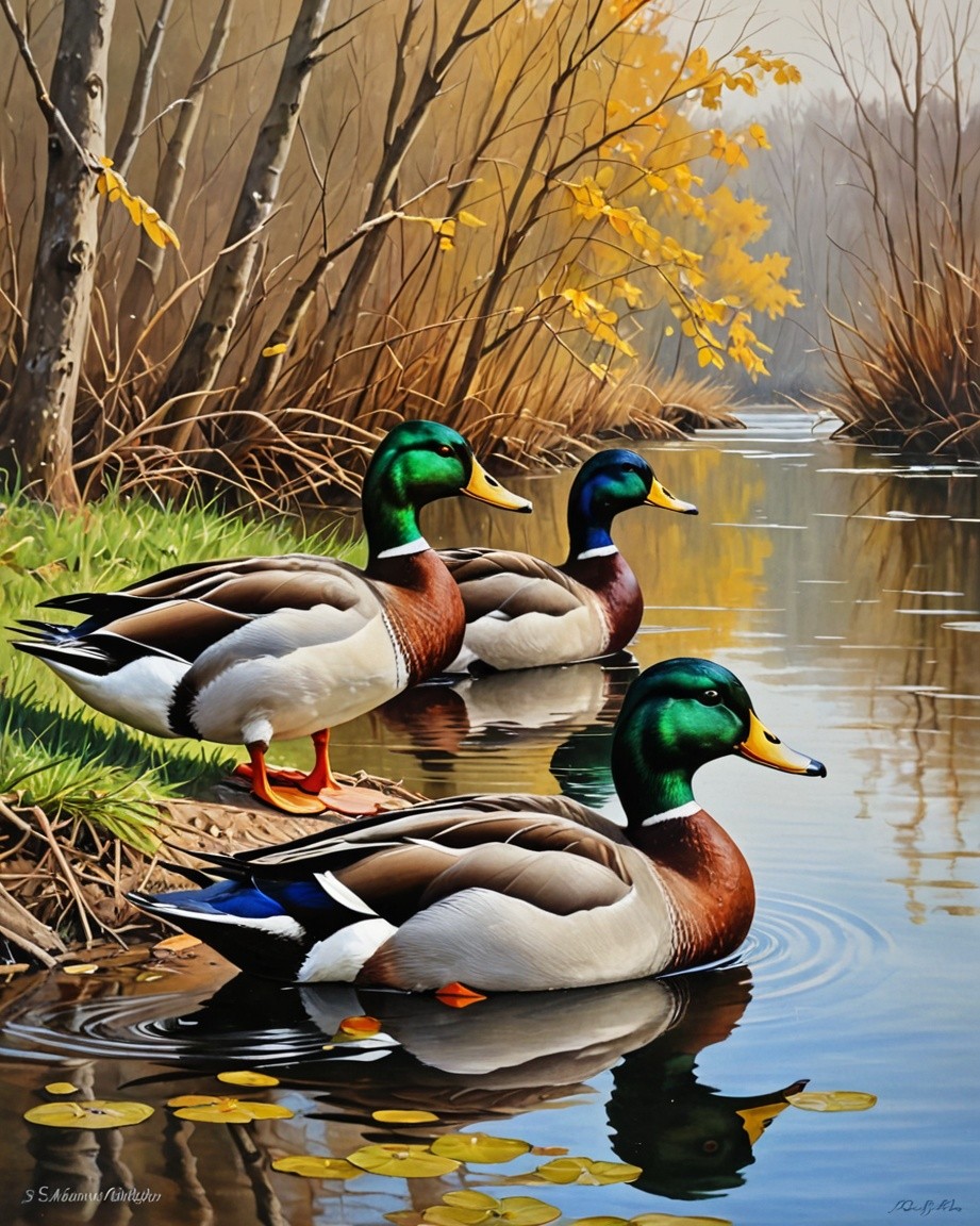 Duck Pond Painting