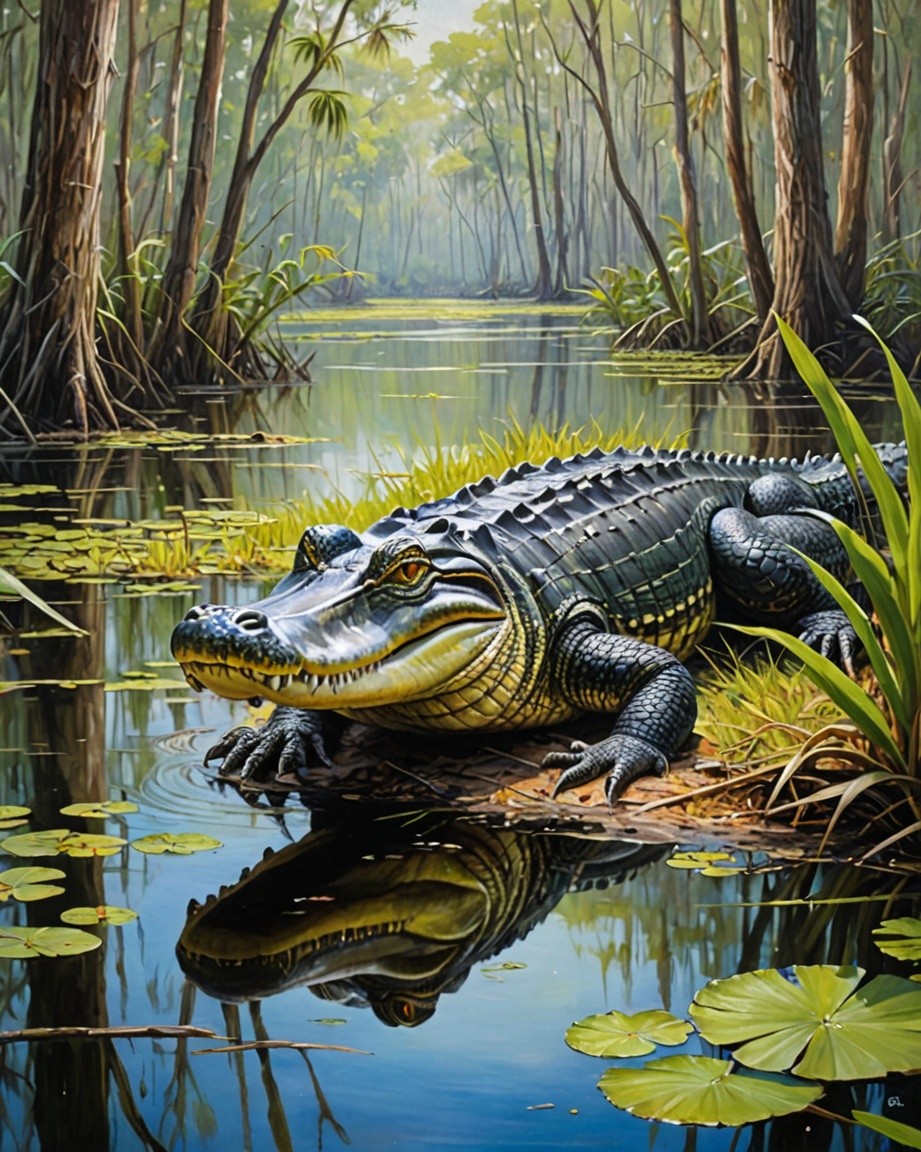 Alligator Painting
