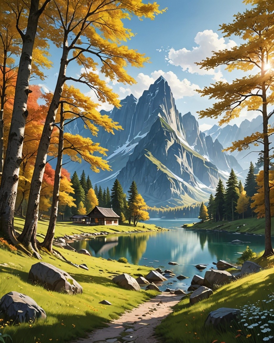 Mountain Retreat Painting