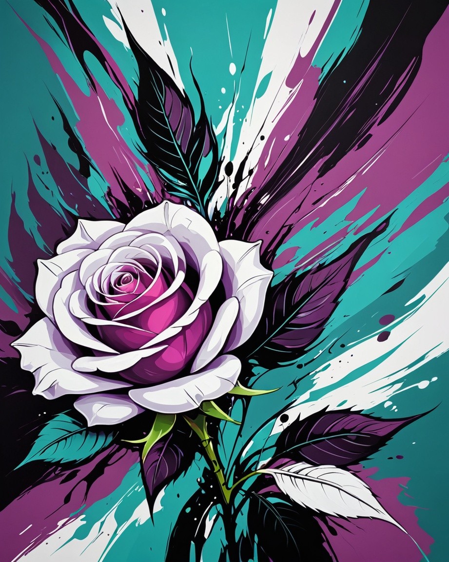 Abstract Rose Art Print