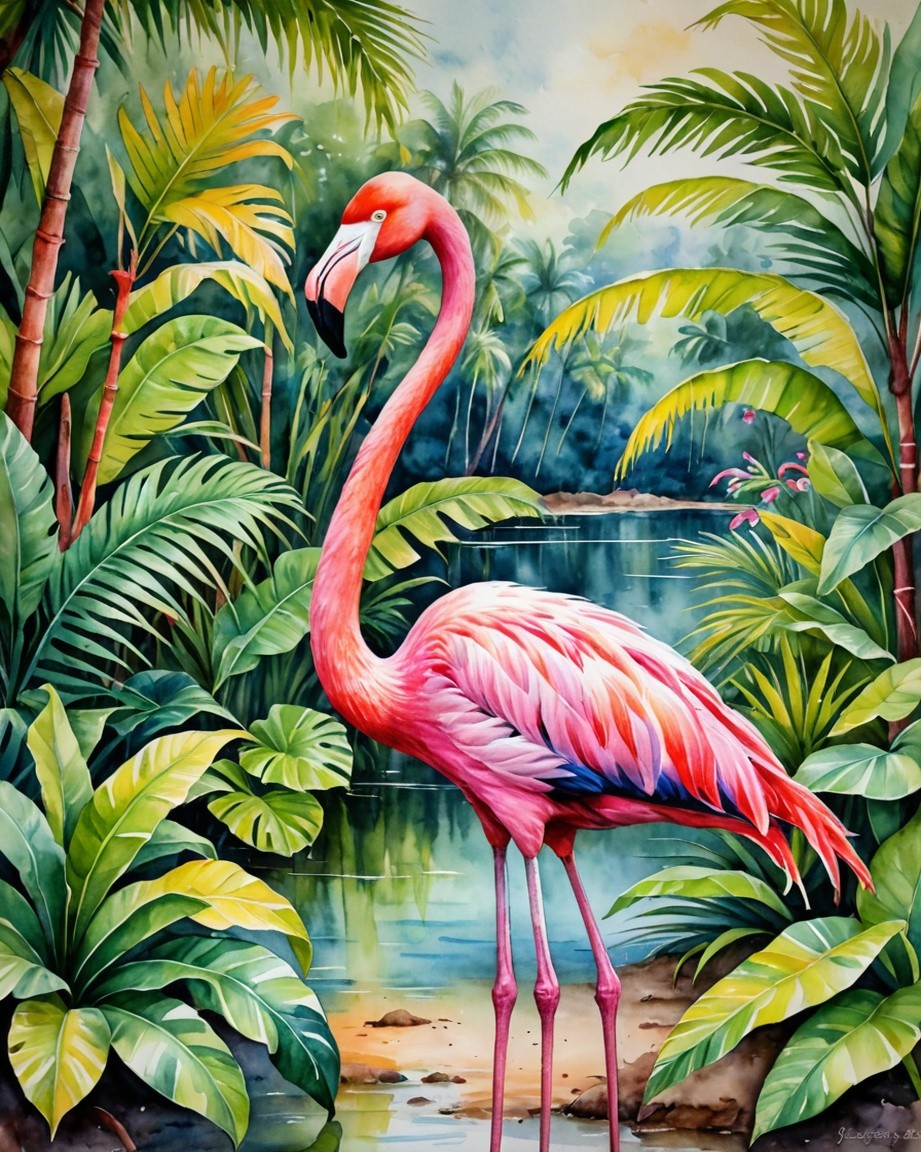 Elegant Flamingo Wall Art