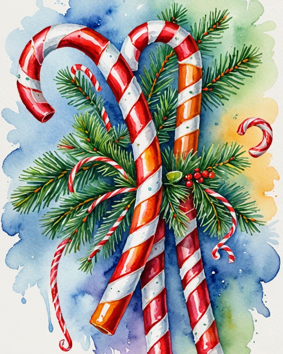 Festive Candy Cane Decoration