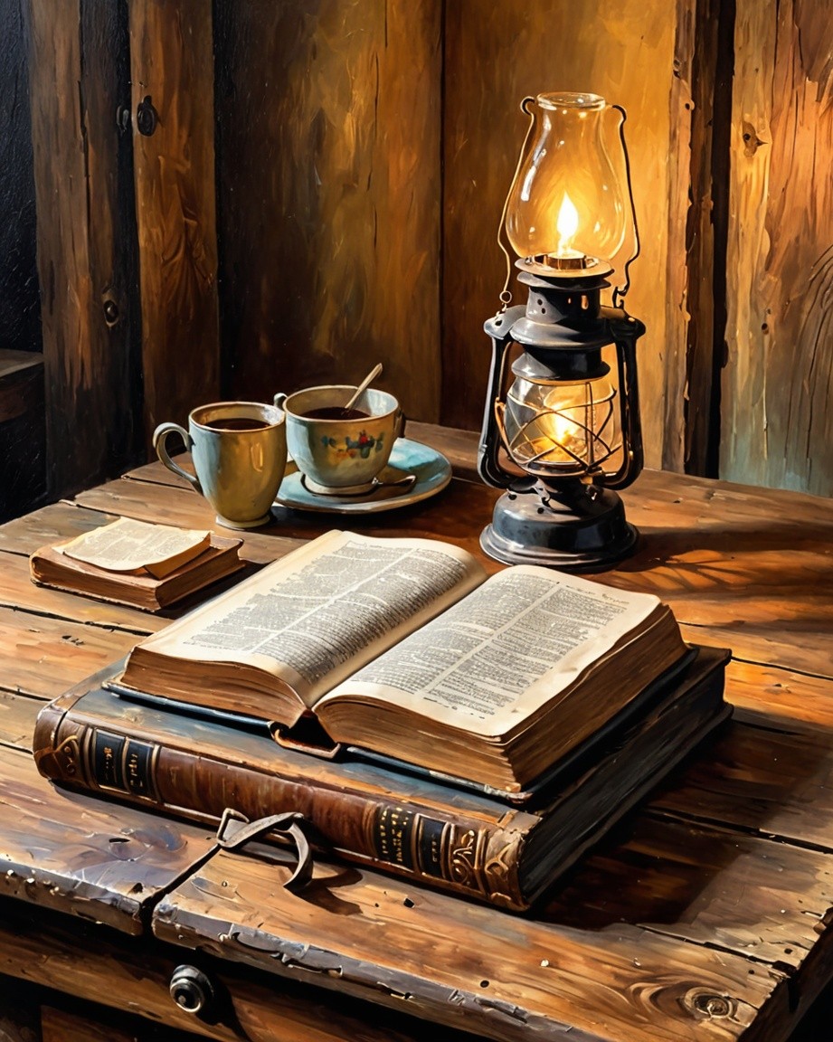 Vintage Oil Lantern Print