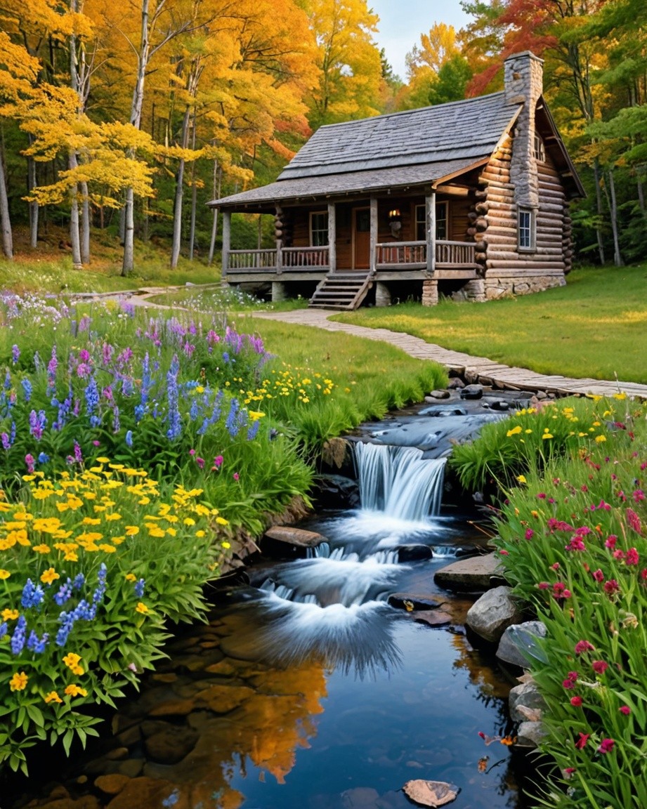 Rustic Log Cabin Print