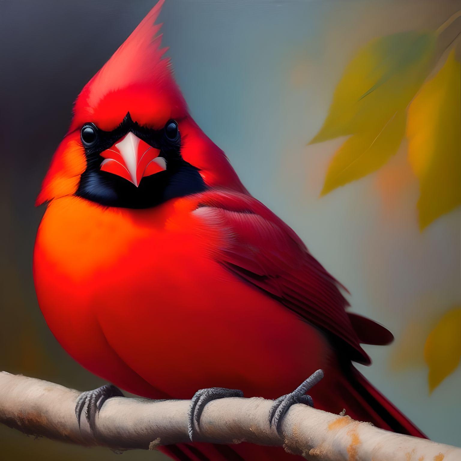Cardinal Bird Painting