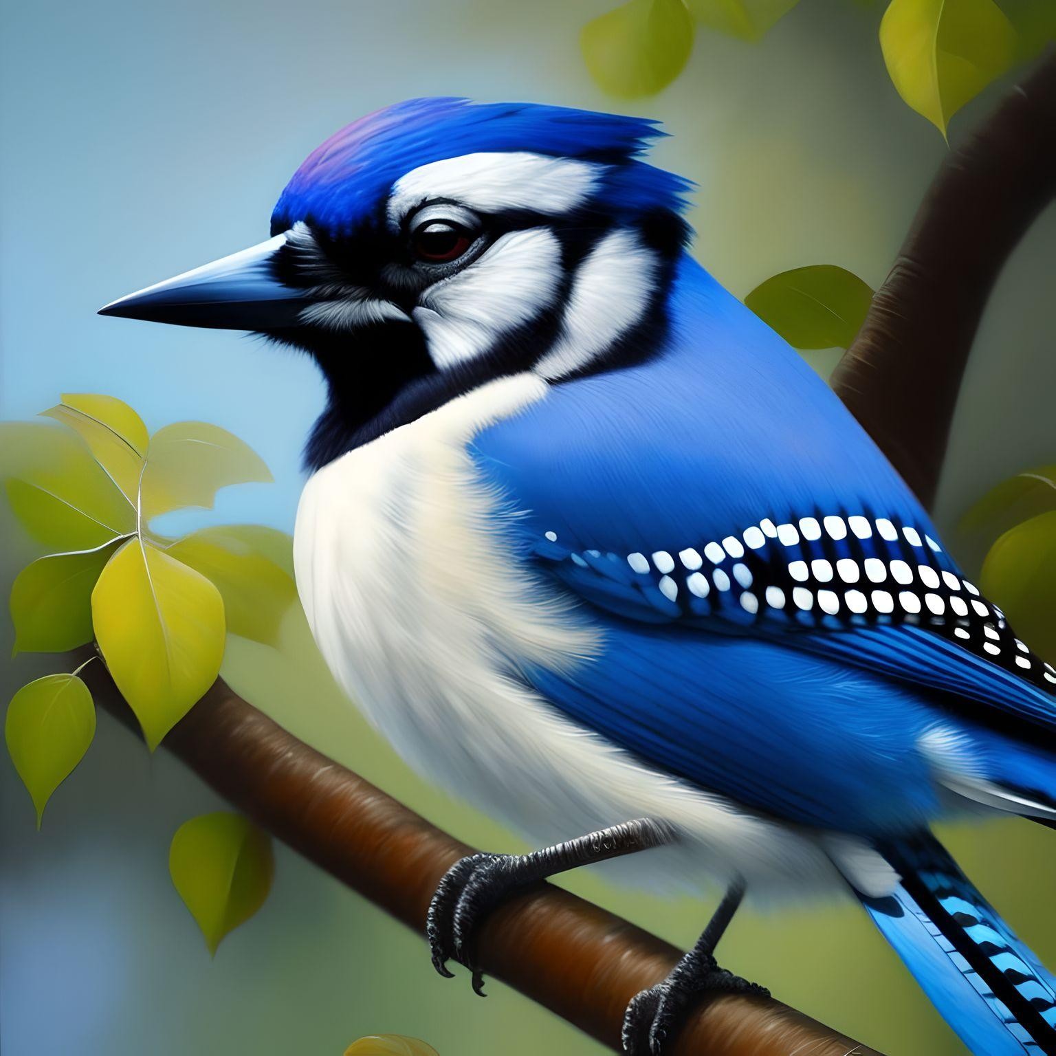 Blue Jay Painting