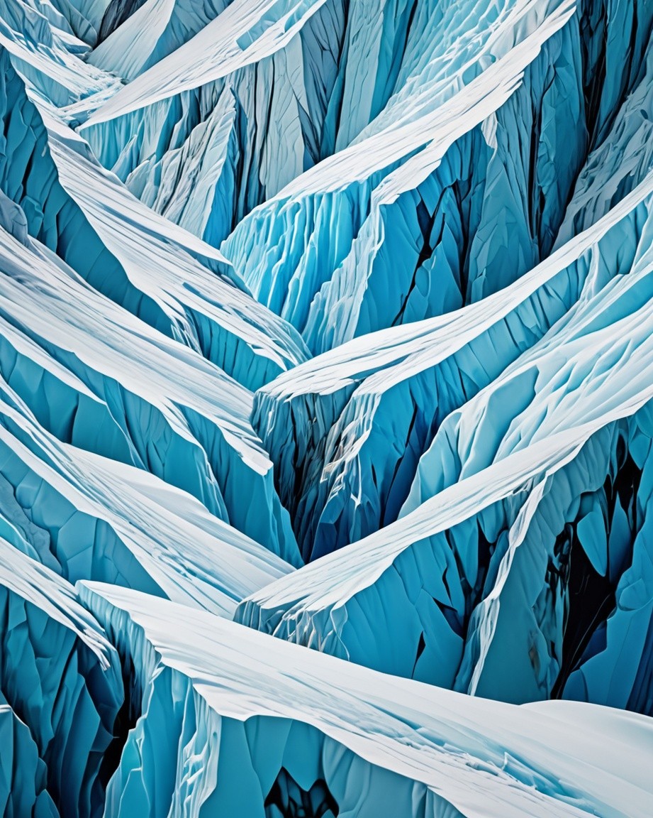 Abstract Ice Texture Art Print