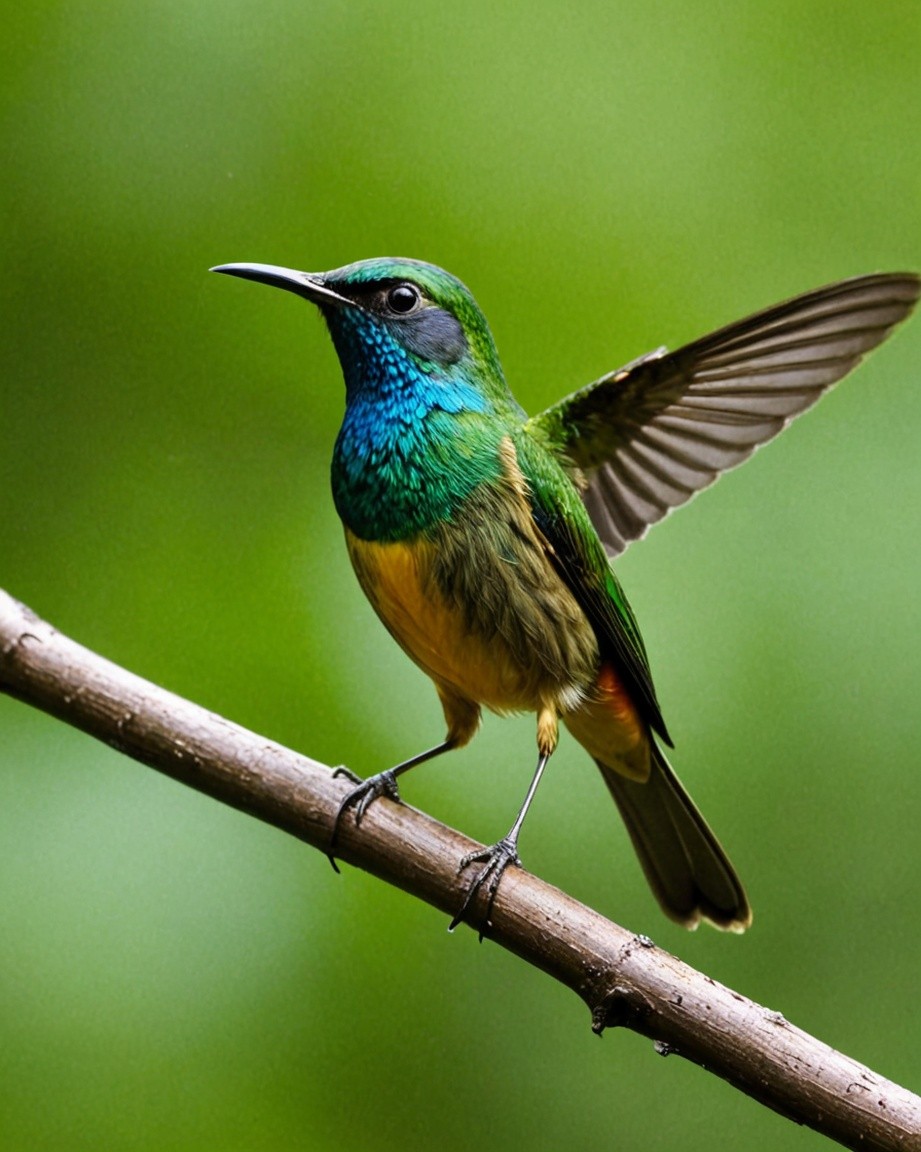 Framed Hummingbird Photograph