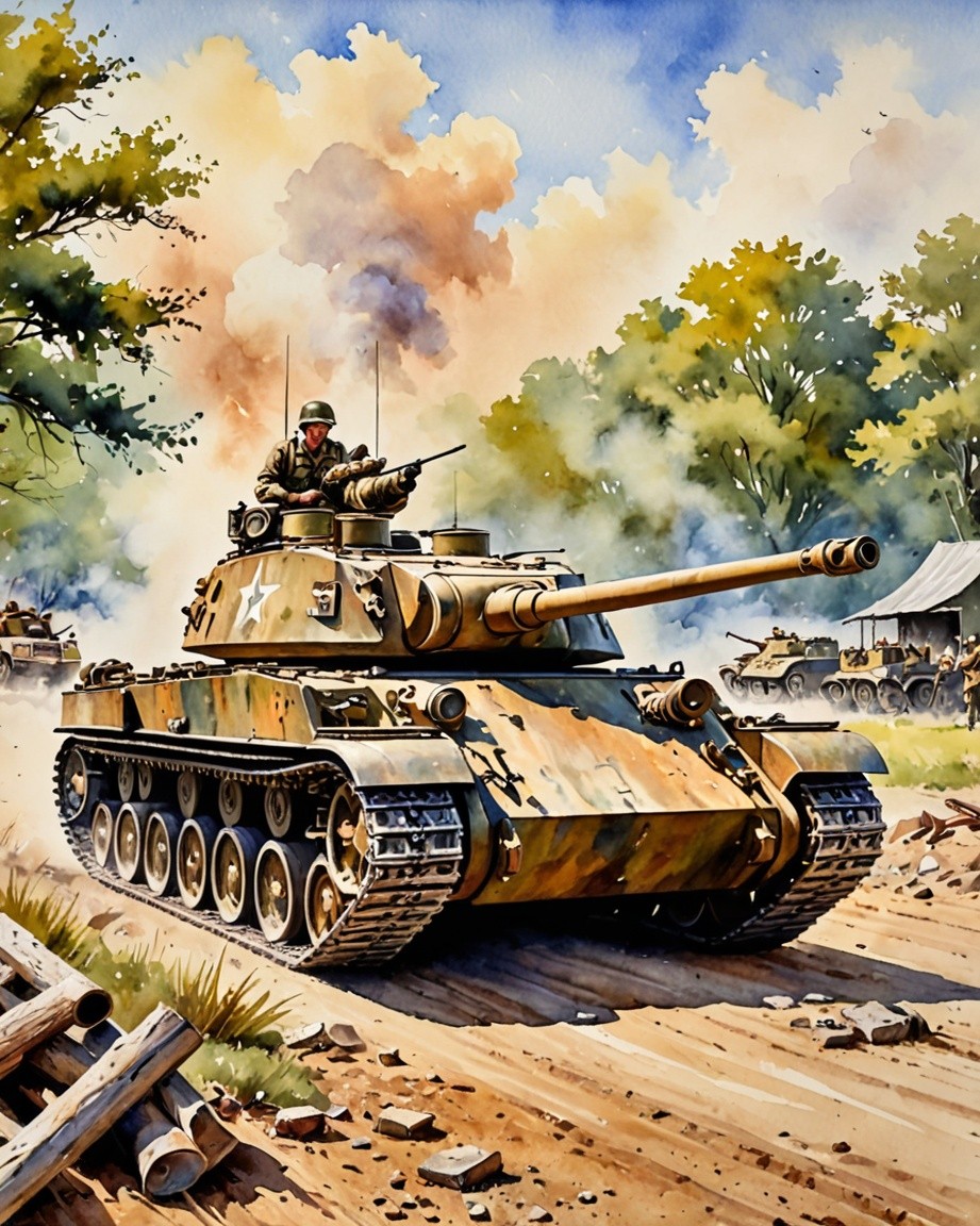WWII Military Tank 