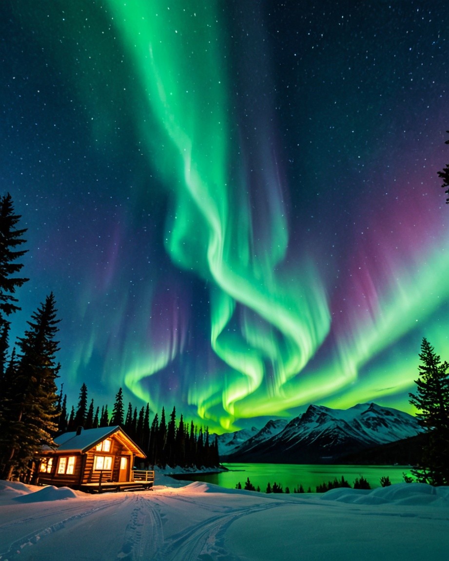 Northern Lights Scenic Photo
