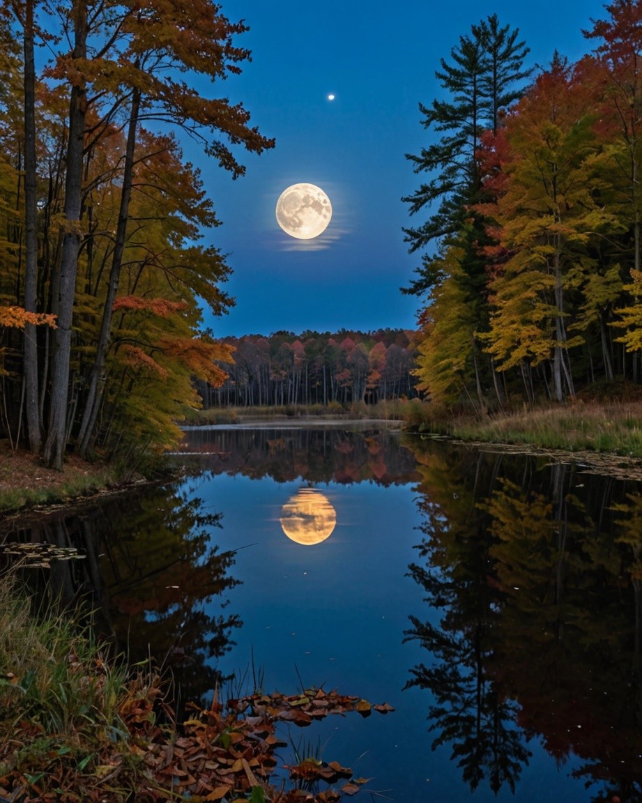 Moonlit Lake Print