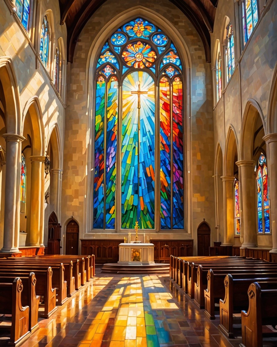 Stained Glass Window Church Print