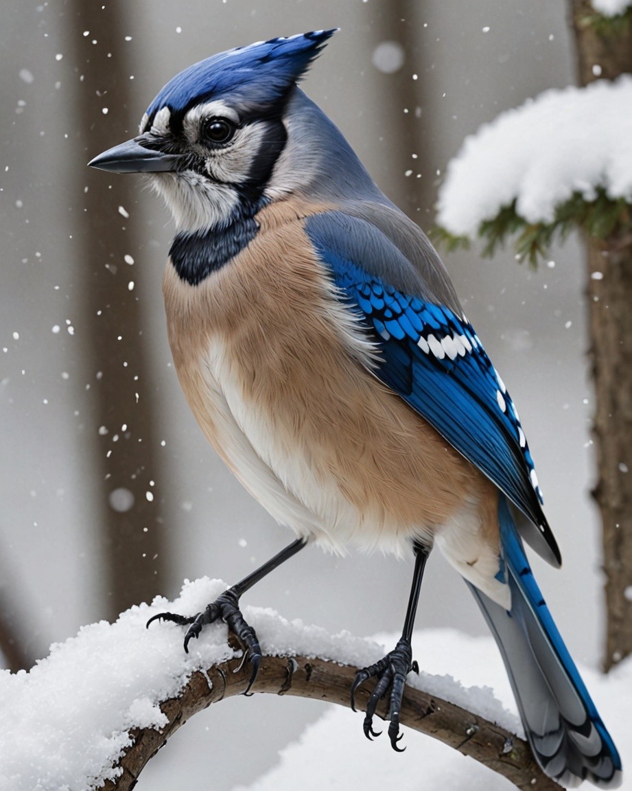 Blue Jay Winter Photograph