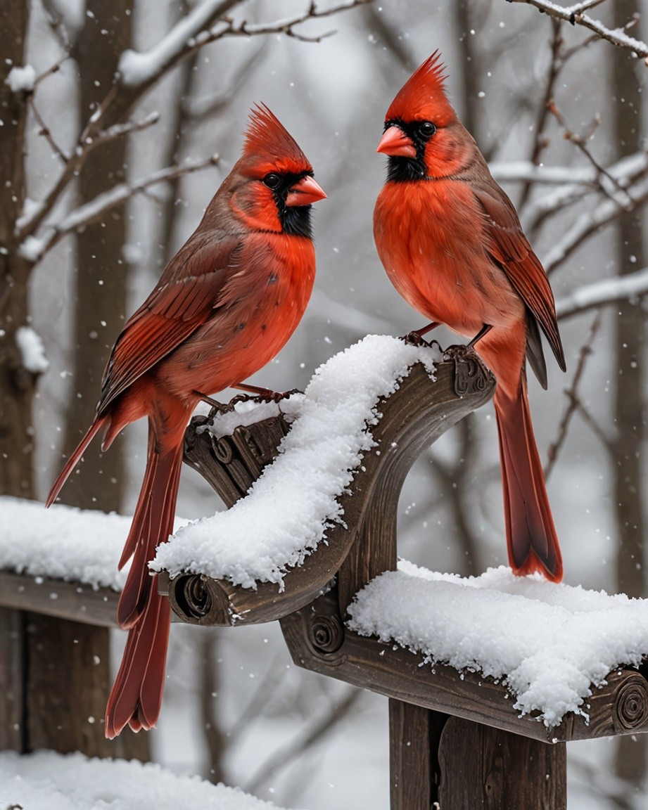Cardinal Bird Painting