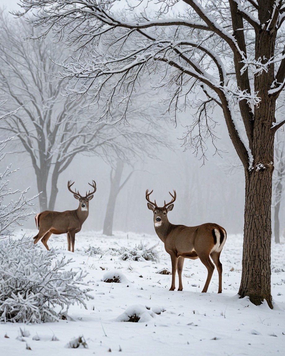 Winter Deer Photograph