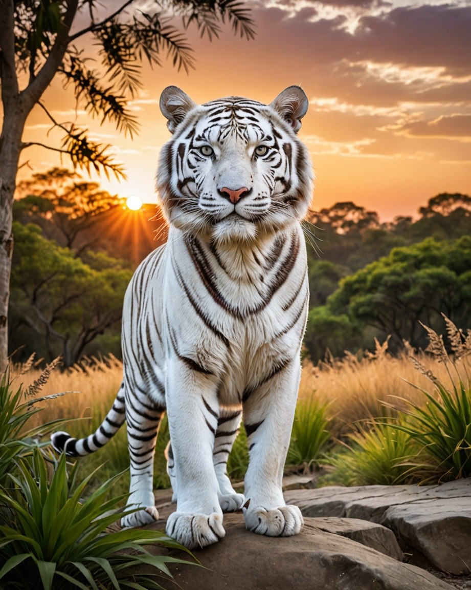 White Tiger Photography Print