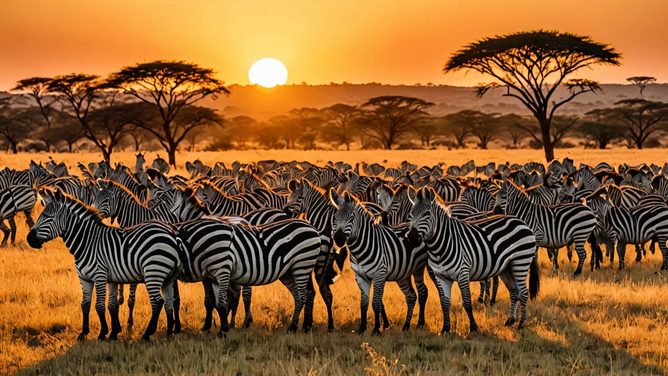 African Savannah Zebra Print