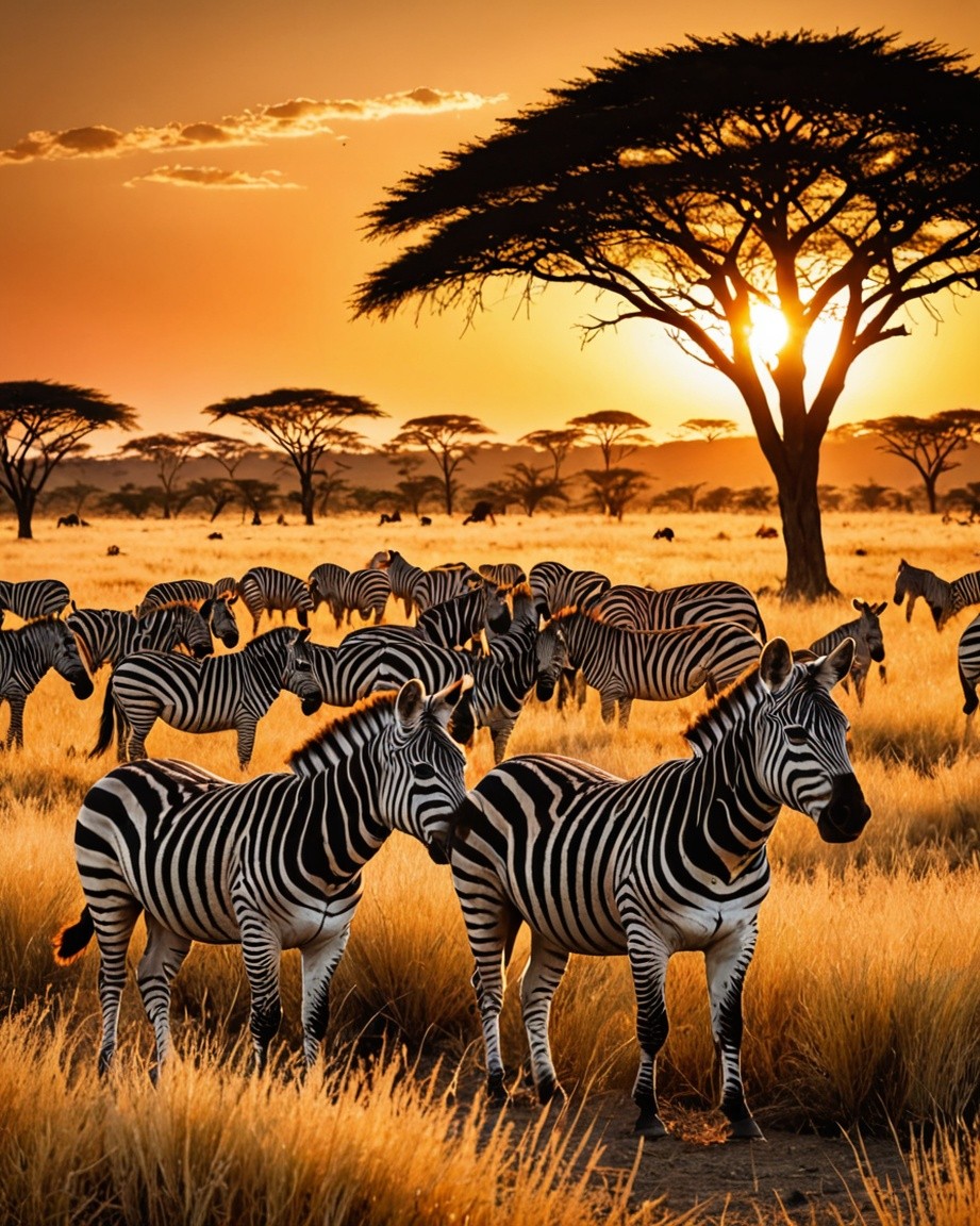 Panoramic African Safari Print
