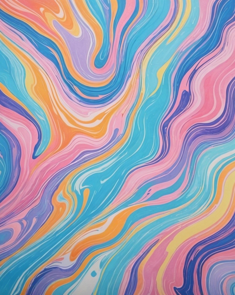 Abstract Swirl Painting