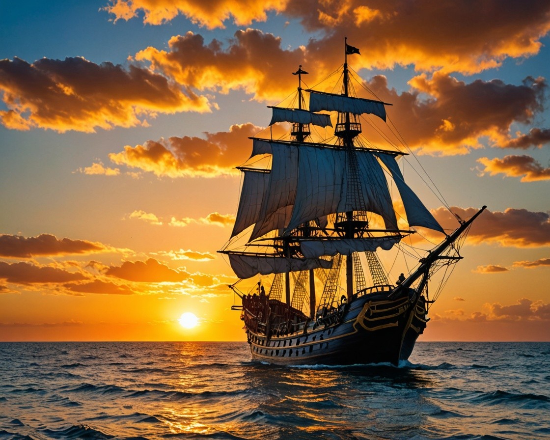 Vintage Sailing Ship Print