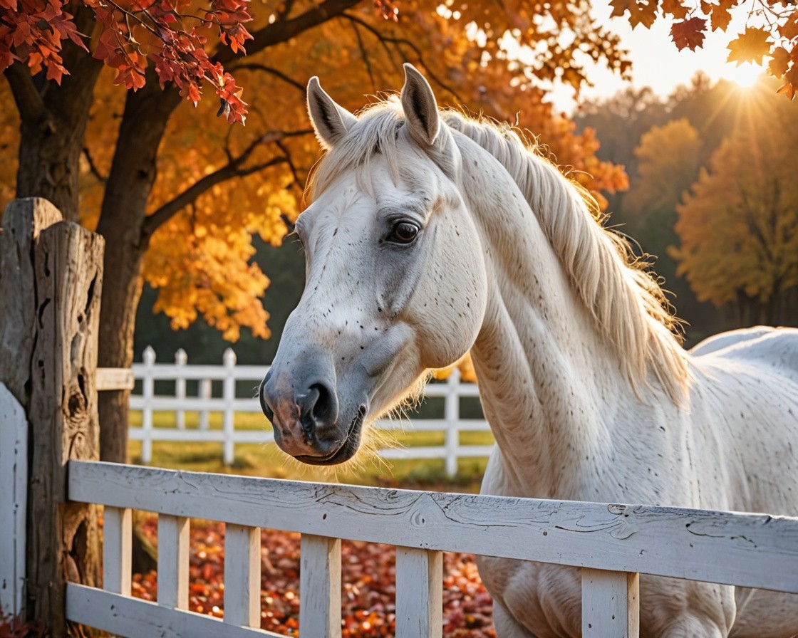 Beautiful White Horse