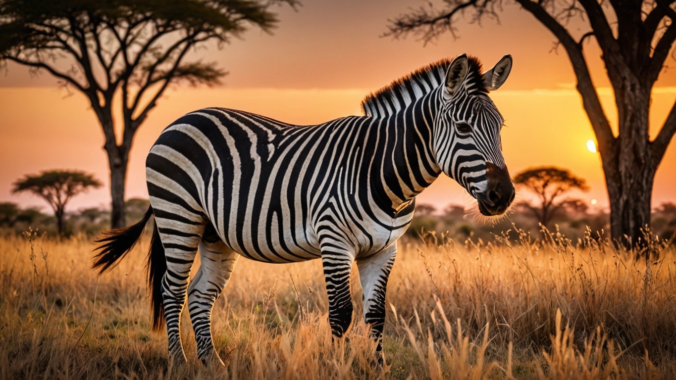 Striking Zebra Photograph