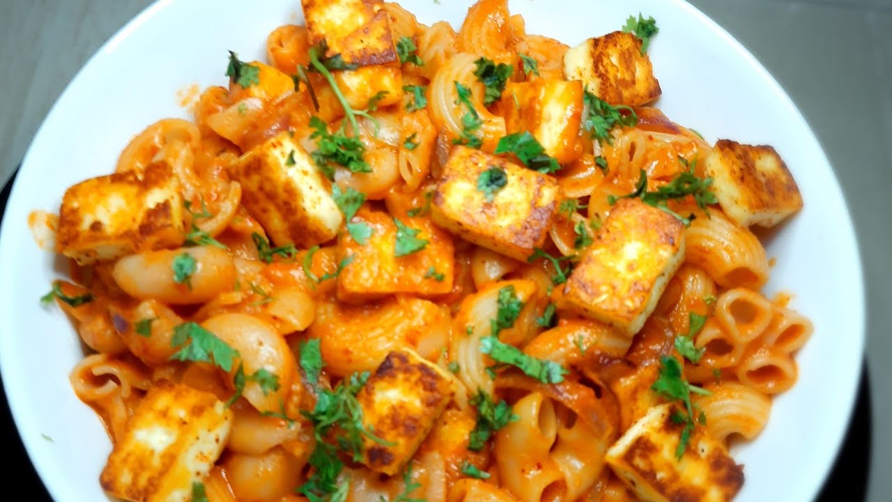 Paneer tikka pasta