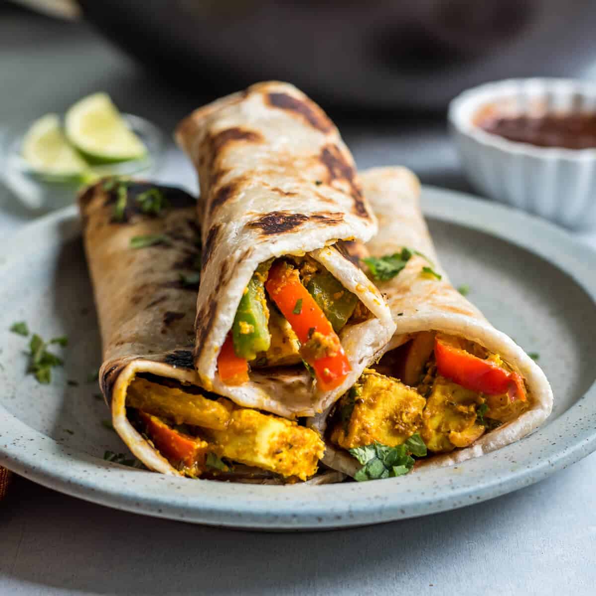 Masala Paneer tikka roll