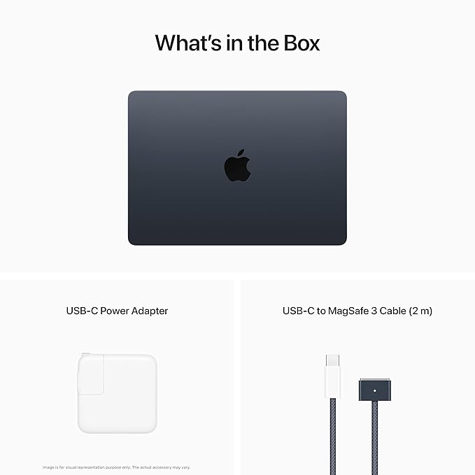 2022 Apple MacBook Air Laptop with M2 chip: 34.46 cm (13.6-inch) Liquid Retina Display, 8GB RAM, 256GB SSD Storage, Backlit Keyboard, 1080p FaceTime HD Camera. Works with iPhone/iPad; Midnight