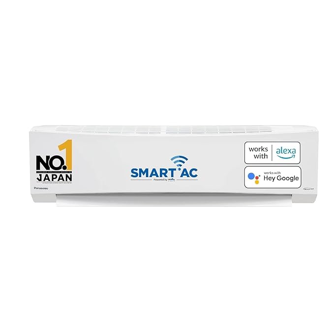 Panasonic 1.5 Ton 5 Star Wi-Fi Inverter Smart Split AC (Copper Condenser, 7in1 Convertible, True AI, 4 Way Swing, PM 0.1 Filter, CS/CU-NU18ZKY5WA, 2024 Model, White)