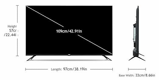 VW 109 cm (43 inches) Playwall Frameless Series Full HD Android Smart LED TV VW43F2 (Black)