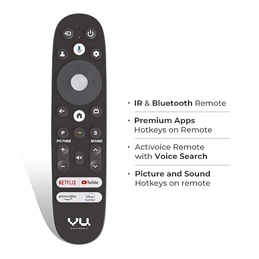 Vu 139cm (55 inches) Vibe Series QLED 4K Google TV 55VIBE24 (Black)