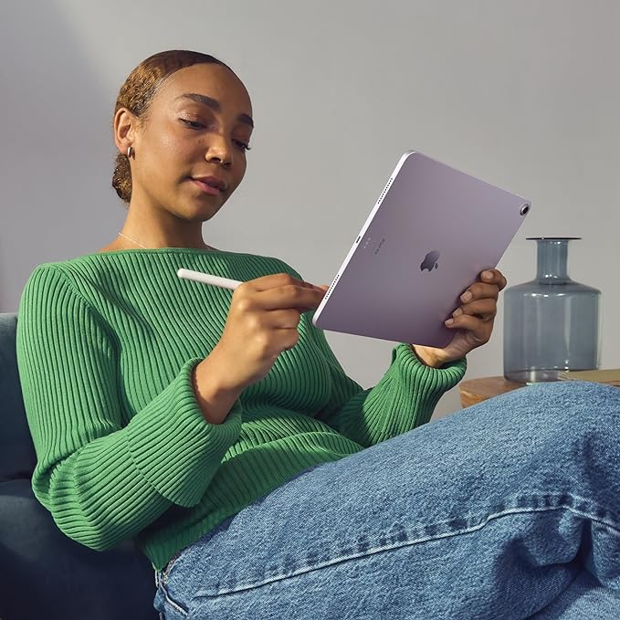 Apple iPad Air 13″ (M2): Liquid Retina Display, 256GB, Landscape 12MP Front Camera / 12MP Back Camera, Wi-Fi 6E, Touch ID, All-Day Battery Life — Purple