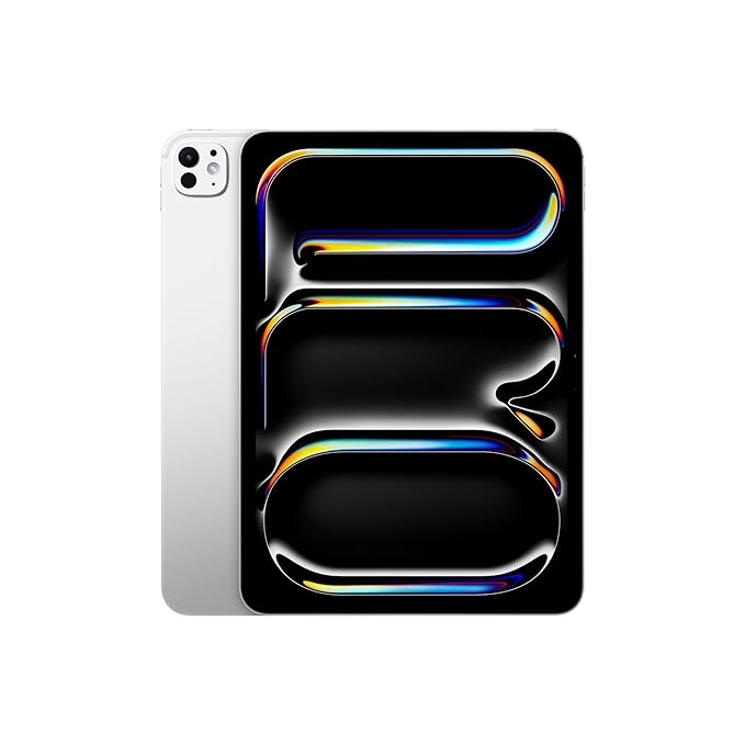 Apple iPad Pro 11″ (M4): Ultra Retina XDR Display, 1TB, Landscape 12MP Front Camera / 12MP Back Camera, LiDAR Scanner, Wi-Fi 6E, All-Day Battery Life, Nano-Texture Glass — Silver