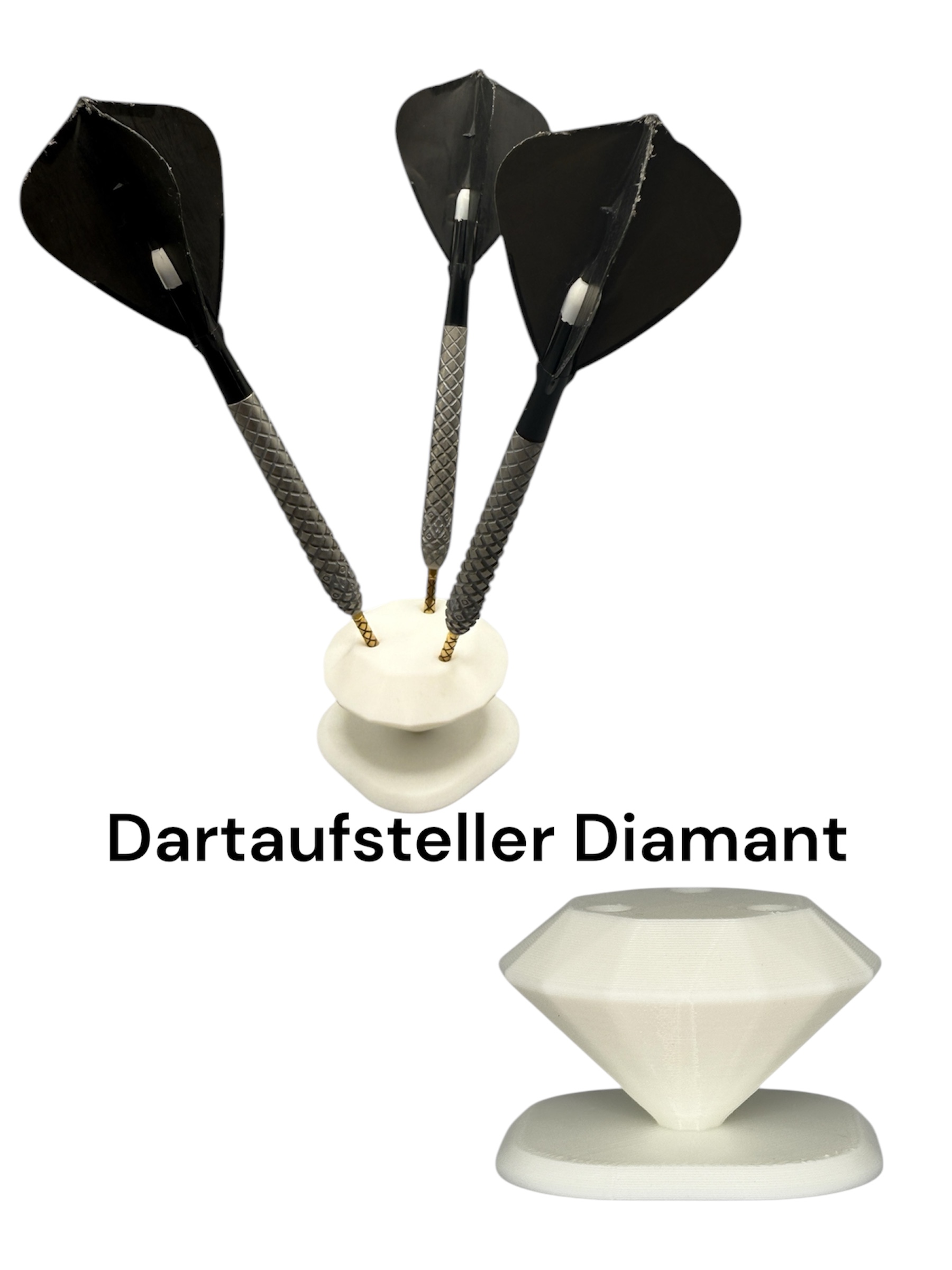 Personalisierter Dartaufsteller in Diamantform – Mit freier Farbwahl und individuellem Design für dein Zuhause und Hobbyraum