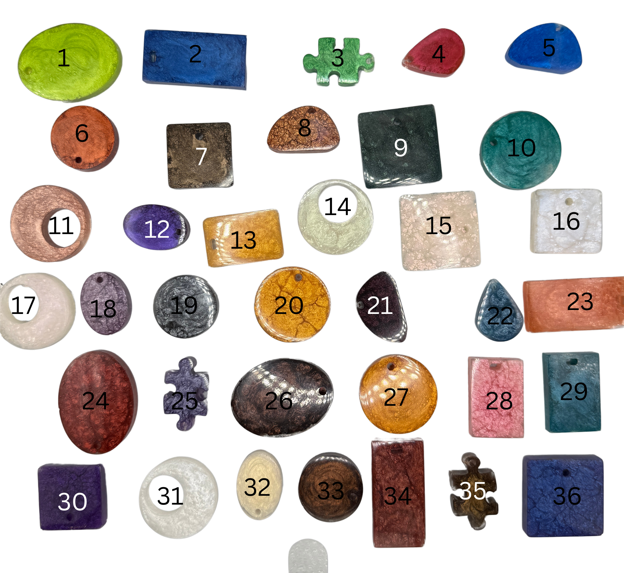 Epoxidharz Farbvorschau Pigment