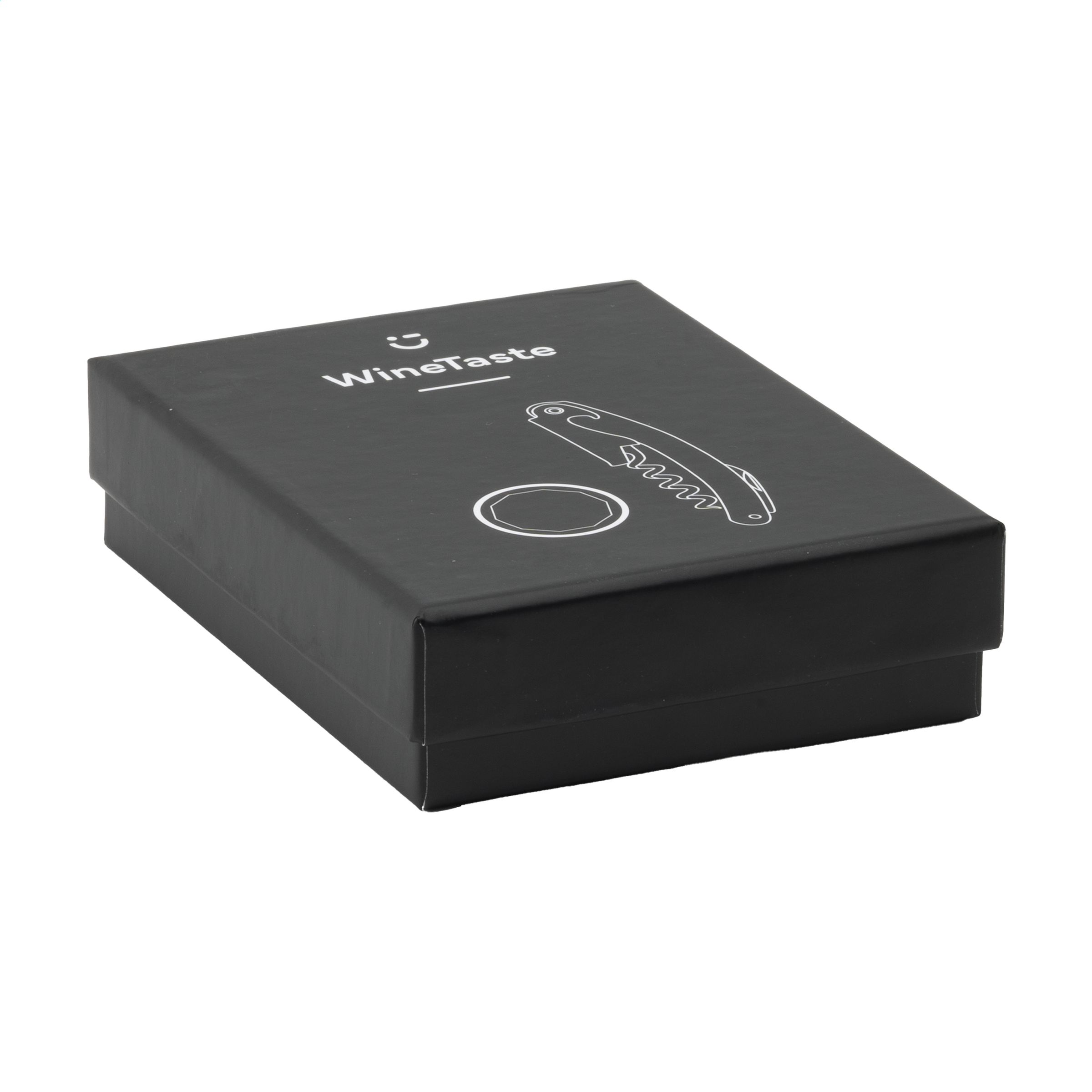 3667 Dviejų dalių vyno dovanų rinkinys: matinio plieno padavėjo įrankis ir lašų surinktuvas.