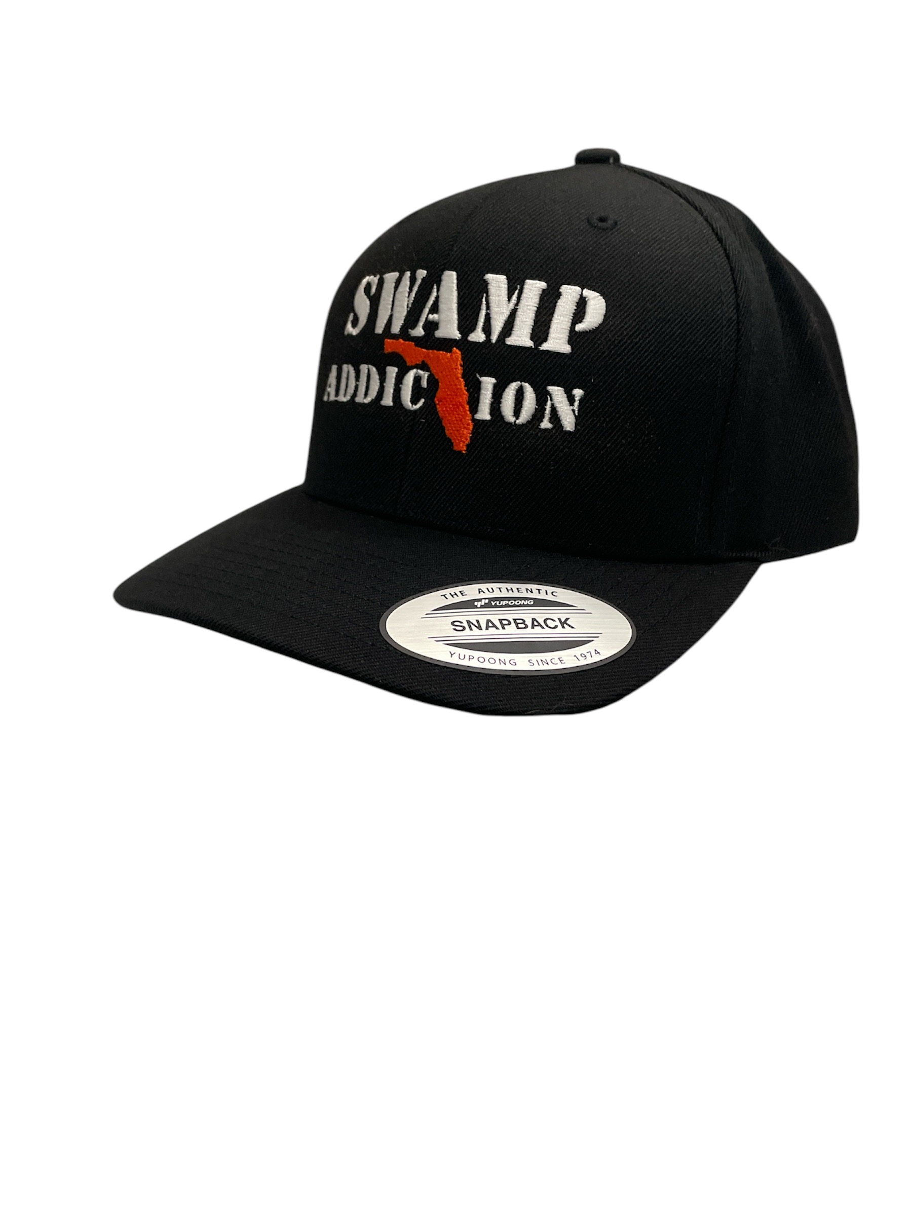 snap back blk state hat