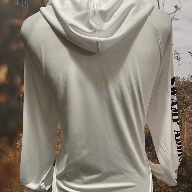 white hoodie orange seal