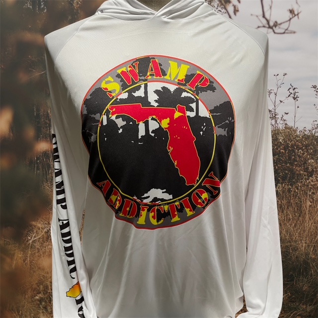 white hoodie orange seal