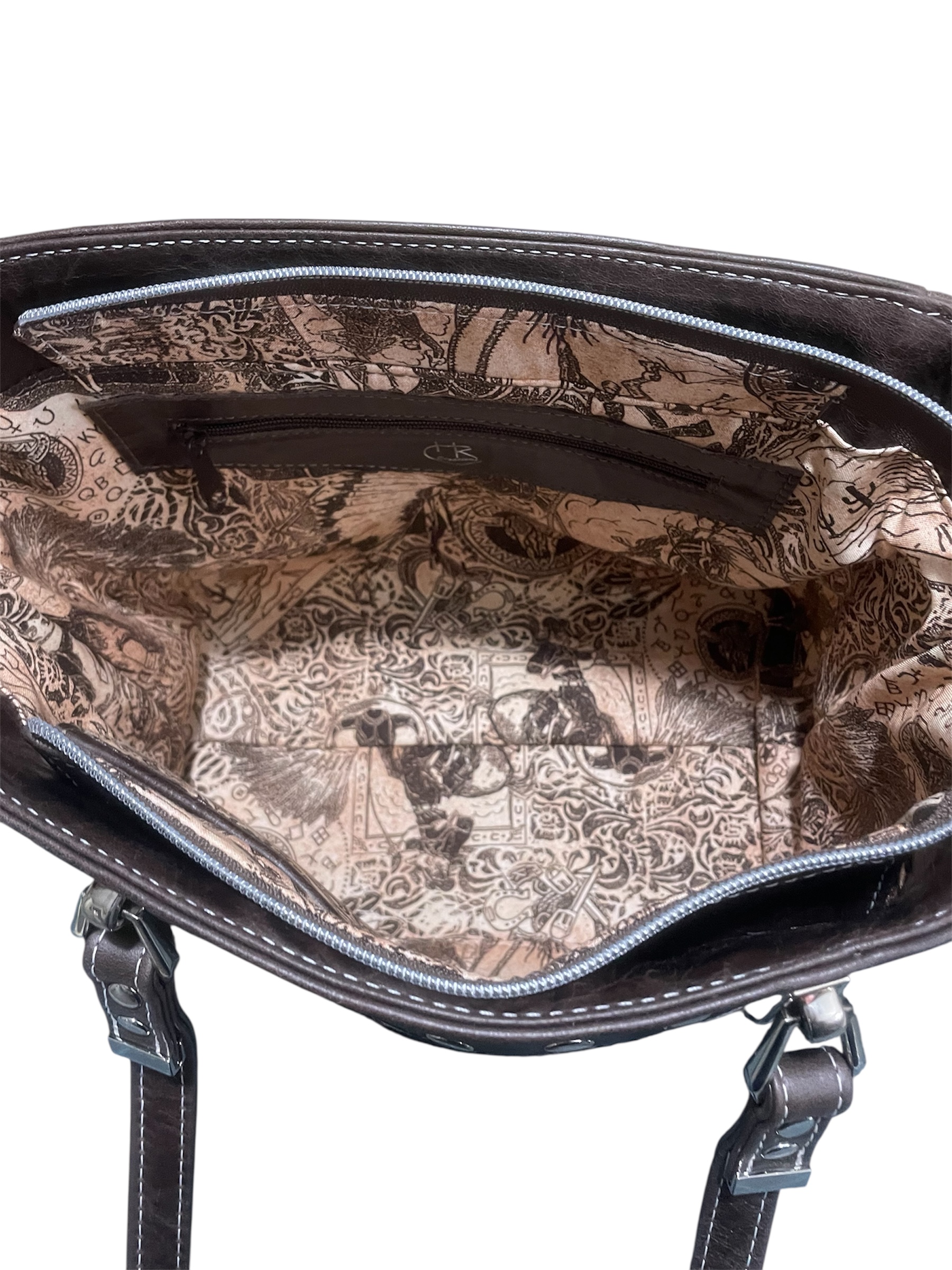 Calf Hair on Hide Leather Handbag