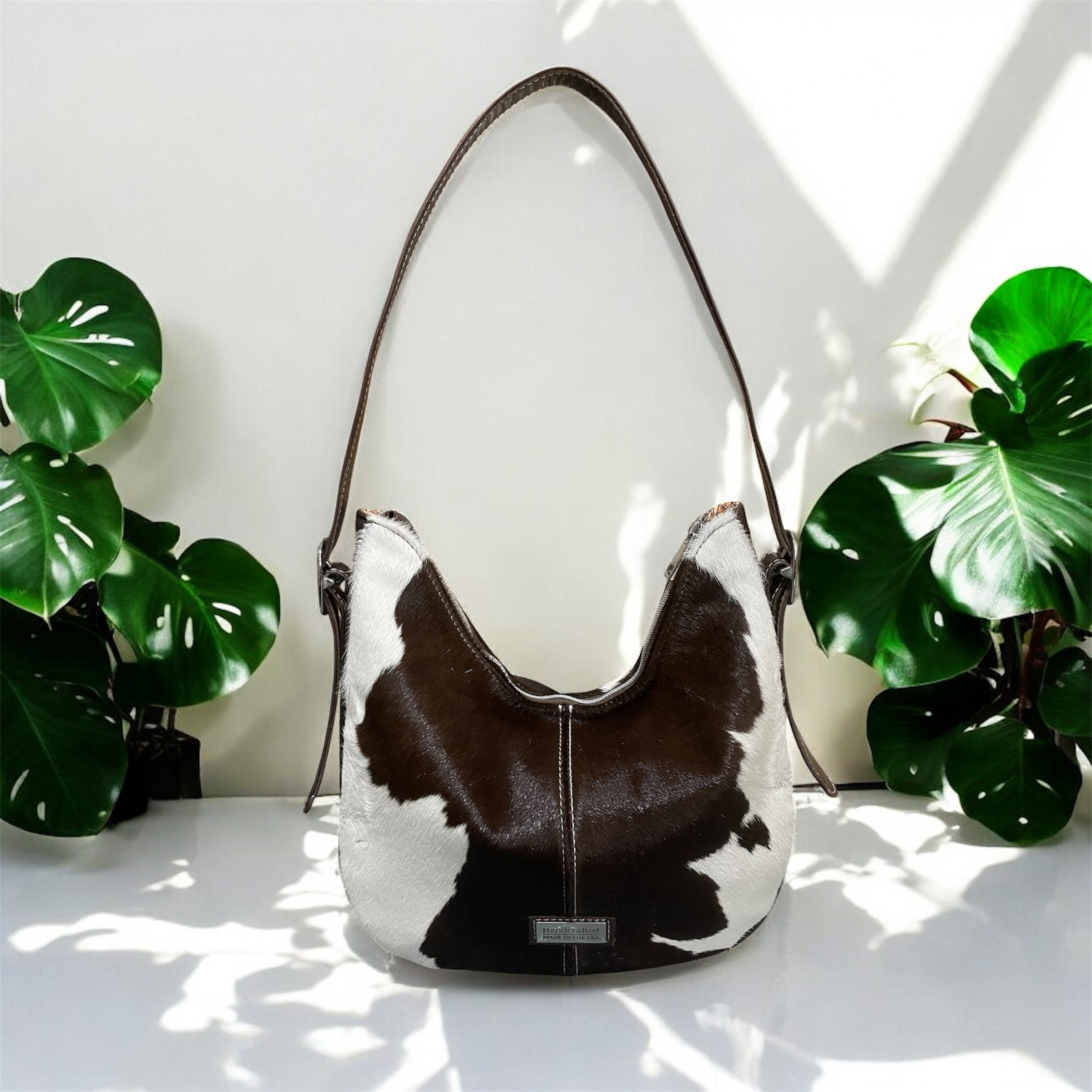 Calf Hair on Hide Leather Shoulder Bag