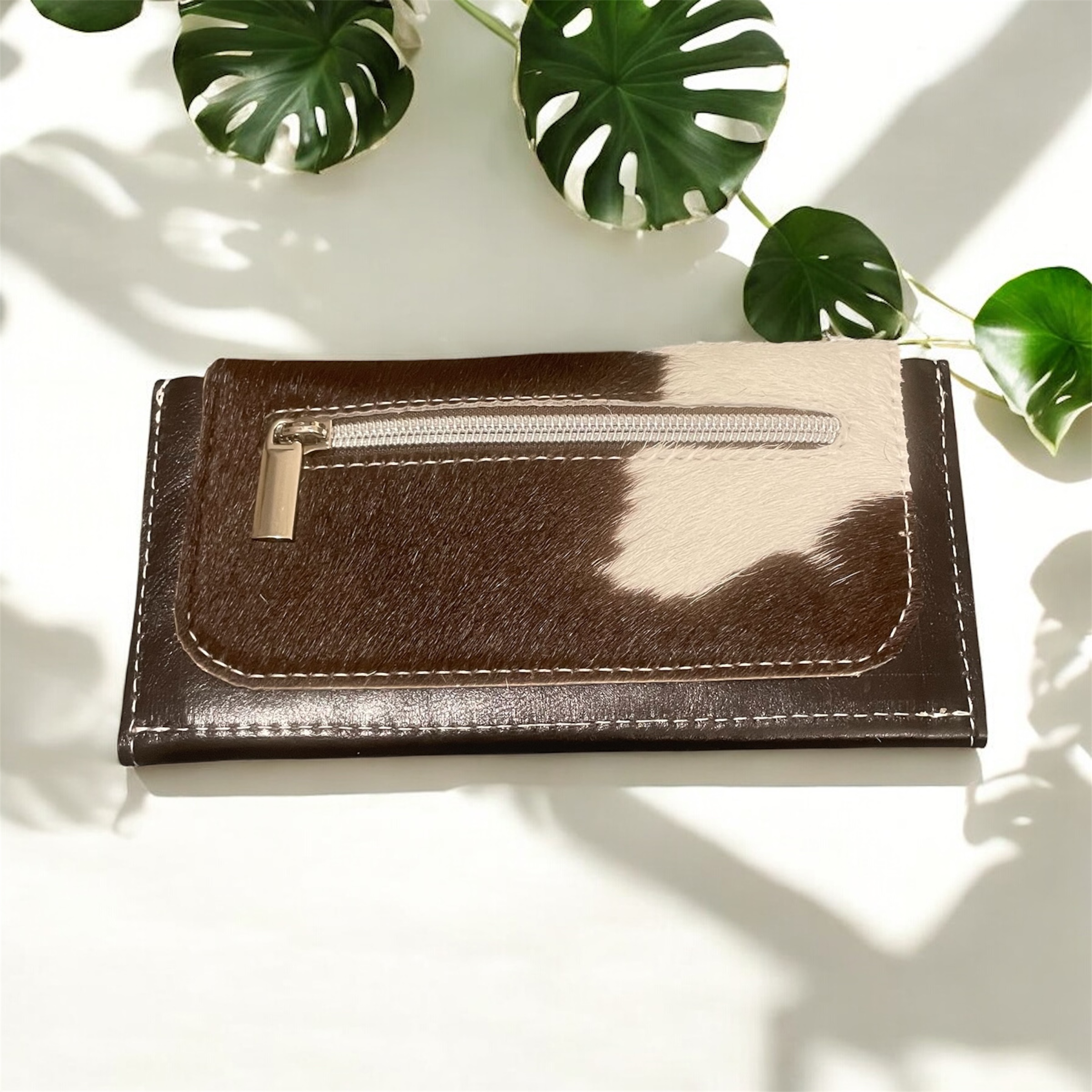 Calf Hair on Hide Leather Wallet
