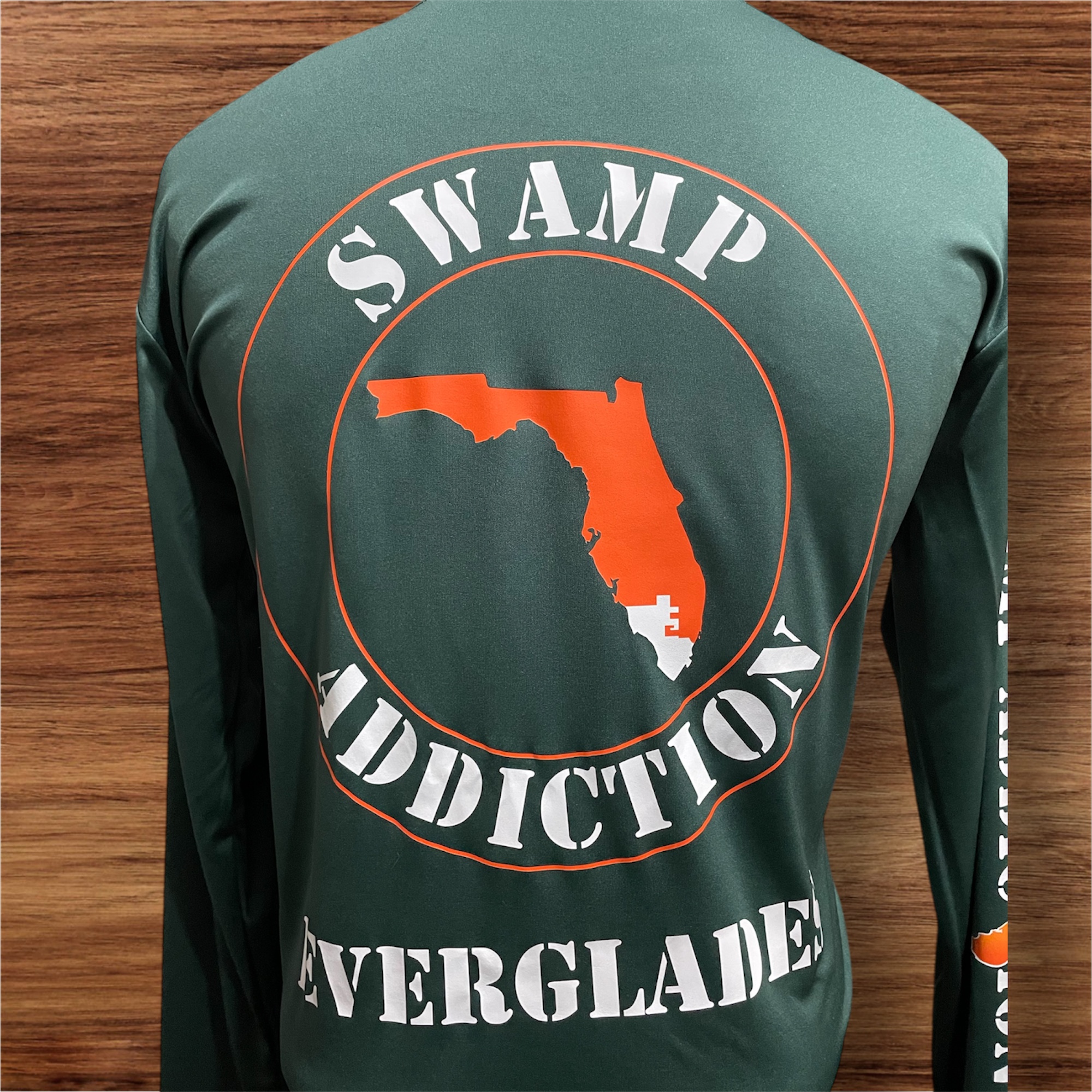 Swamp Addiction Long Sleeve Shirt in green Everglades edition