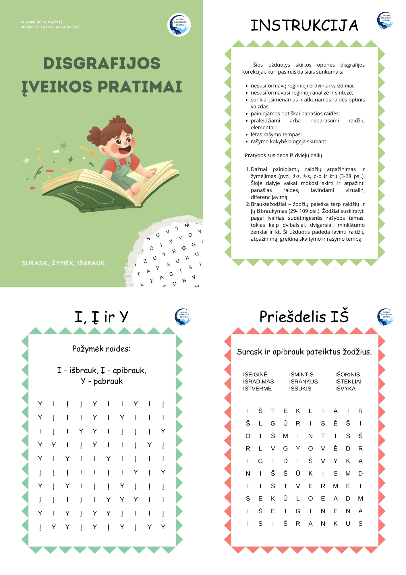 Disgrafijos įveikos pratimai PDF