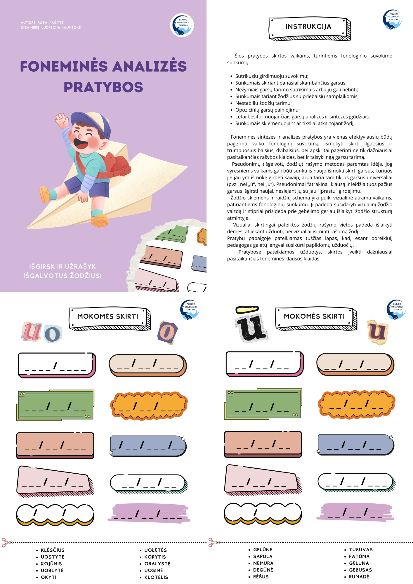 Foneminės analizės pratybos PDF